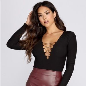 Windsor Black Bodysuit (never been worn)